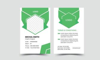 Creative new ID card design template. Employee identity card design. Creative and clean corporate business card template, Luxury and elegant business card design template vector