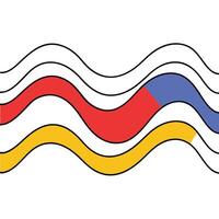 Abstract Wavy Lines Colorful Geometric Pattern Design Art vector