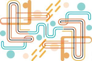 Abstract Colorful Lines, Geometric Shapes, Modern Art Design vector