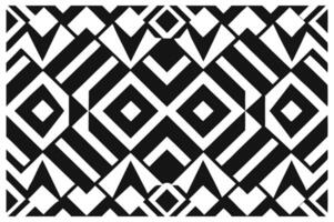 Geometric Black and White Pattern with Diamond Shapes vector