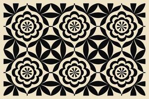 Symmetrical Geometric Diamond Pattern in Black and White vector