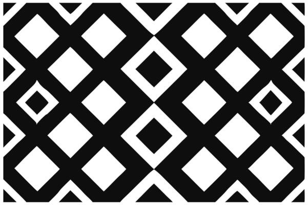 Black and White Geometric Pattern with Diamond Shapes