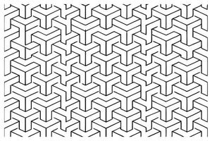 Abstract Interlocking Cube Pattern in Art Deco Style vector