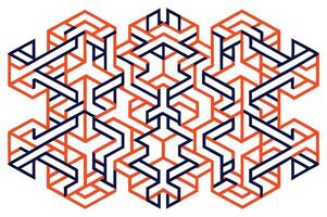 Modern Minimalist Interlocking Y-Shape Pattern in Monochrome vector