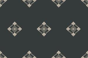 Fabric pattern design with gray grey color motif ethnic pattern and fabric pattern decoration. vector