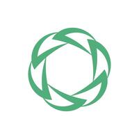 Abstract Circle Green Leaf Logo Template Illustration Design. EPS 10. vector