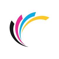 Abstract Printing Swoosh Logo Template Illustration Design. EPS 10. vector