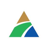 Colorful Triangle Swoosh Logo Template Illustration Design. EPS 10. vector