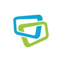Connected Square Logo Template Illustration Design. EPS 10. vector