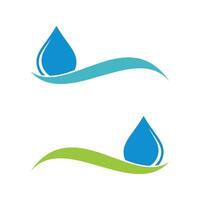 Drop Water and Flow Swoosh Logo Template Illustration Design. EPS 10. vector