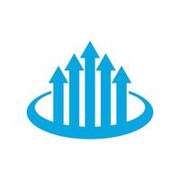 Blue Up Arrow Logo Template Illustration Design. EPS 10. vector