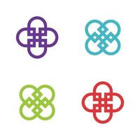 Abstract Decorative Flower logo template Illustration Design. vector