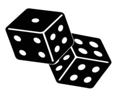 Two dice on a white background vector