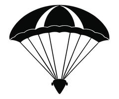 Parachute icon in black style on white background vector