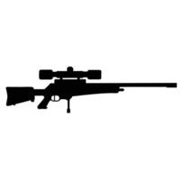 A rifle with scope and scope on a white background vector