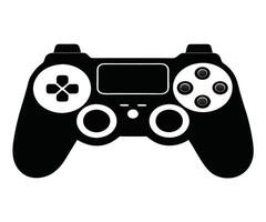 A black and white game controller icon vector