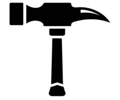 A hammer icon on a white background vector
