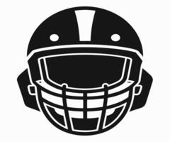 A black and white illustration of a football helmet vector