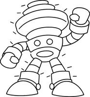 A robot coloring page for kids vector