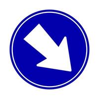 Pass on right only sign. road sign. vector