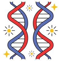 Double Helix DNA Structure Genetics, Genes, Code, Biology, Science vector