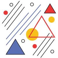 Abstract Geometric Shapes Lines, Triangles, Circles, Modern Art Design vector