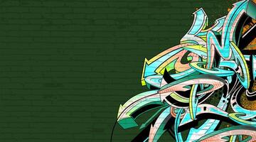 Graffiti with arrow shapes, Colorful urban street design with splatter effect vector