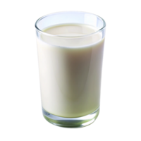 A clear, full glass of milk with a smooth surface, representing freshness and purity in a simple view png