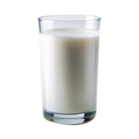A clear glass filled with creamy milk, capturing a refreshing and nutritious drink in a minimalist presentation png