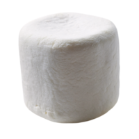 A close-up of a single, soft, fluffy marshmallow, perfect for roasting or hot chocolate, emphasizing its texture and sweetness png