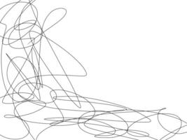 A drawing of a person with a long line of scribbles vector