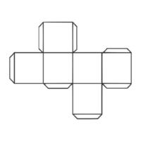 A drawing of a square with four sides vector