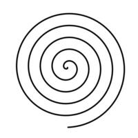 A spiral is drawn in black on a white background vector
