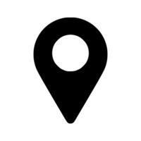 A black pin on a white background vector
