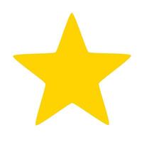 A yellow star icon on a white background vector
