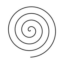 A spiral is drawn in black on a white background vector