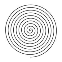 A spiral maze with a black line around it vector