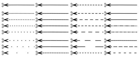 A set of different lines with arrows vector