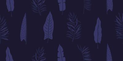 Seamless contemporary pattern with banana and palm leaves. Jungle texture for cover, fabric, print vector
