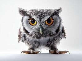 A stunning close-up of a wise owl27 photo