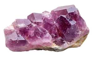 Amethyst crystals with pale purple and light inclusions, forming a jagged, raw structure. Captivating with natural formations and subtle color variations png