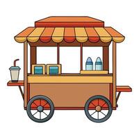 Mobile Espresso Stand Design vector