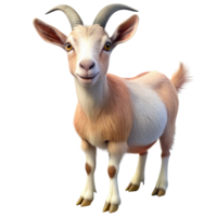 Adorable Cartoon Goat with Friendly Expression png
