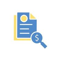 financial audit icon. .Editable stroke.linear style sign for use web design,logo.Symbol illustration. vector