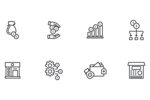 personal finance icon. .Editable stroke.linear style sign for use vector