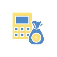 tax calculator icon. .Editable stroke.linear style sign for use web design,logo.Symbol illustration. vector