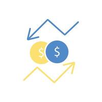 profit loss icon. .Editable stroke.linear style sign for use web design,logo.Symbol illustration. vector
