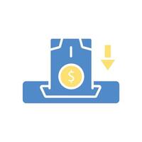 deposit icon. .Editable stroke.linear style sign for use web design,logo.Symbol illustration. vector