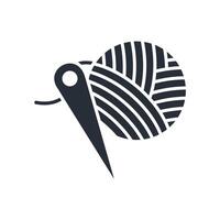 yarn ball icon. .Editable stroke.linear style sign for use web design. vector