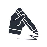 Pencil icon. .Editable stroke.linear style sign for use web vector